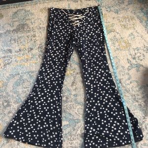 Flared star pattern pants